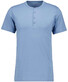 Ragman Serafino Round Neck Uni Pima Cotton T-Shirt Midden Blauw