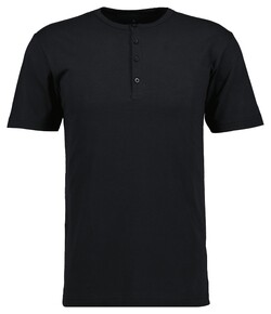 Ragman Serafino Round Neck Uni Pima Cotton T-Shirt Zwart