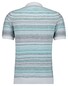 Ragman Short Sleeve Knit Stripe Resort Collar Trui Groen-Multi
