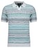 Ragman Short Sleeve Knit Stripe Resort Collar Trui Groen-Multi