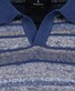 Ragman Short Sleeve Knit Stripe Resort Collar Trui Night Blue-Multi