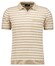 Ragman Short Sleeve Stripe Cotton Linen Knit Pullover Beige