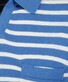 Ragman Short Sleeve Stripe Cotton Linen Knit Pullover Royal Blue