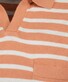 Ragman Short Sleeve Stripe Cotton Linnen Knit Trui Abrikoos