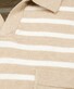 Ragman Short Sleeve Stripe Cotton Linnen Knit Trui Beige