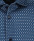 Ragman Soft Knit Abstract Diamond Pattern Overhemd Blauw-Beige