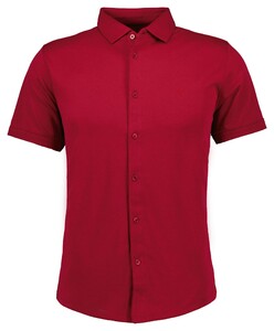 Ragman Soft Knit Easy Care Short Sleeve Solid Color Overhemd Aardbei
