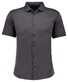 Ragman Soft Knit Easy Care Short Sleeve Solid Color Overhemd Antraciet