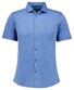 Ragman Soft Knit Easy Care Short Sleeve Solid Color Overhemd Aqua