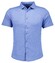 Ragman Soft Knit Easy Care Short Sleeve Solid Color Overhemd Blauw