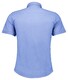 Ragman Soft Knit Easy Care Short Sleeve Solid Color Overhemd Blauw