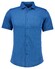 Ragman Soft Knit Easy Care Short Sleeve Solid Color Overhemd Blue Melange