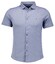 Ragman Soft Knit Easy Care Short Sleeve Solid Color Overhemd Duivenblauw
