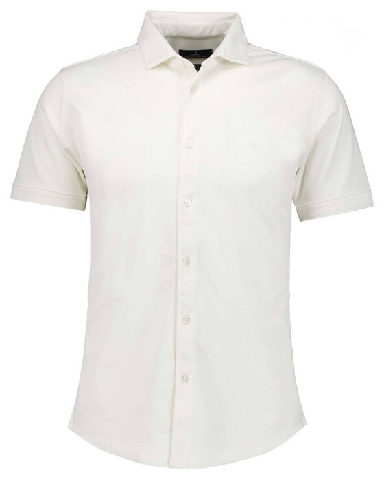 Ragman Soft Knit Easy Care Short Sleeve Solid Color Overhemd Ecru