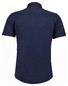 Ragman Soft Knit Easy Care Short Sleeve Solid Color Overhemd Marine