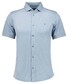 Ragman Soft Knit Easy Care Short Sleeve Solid Color Overhemd Mint Blue