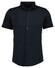 Ragman Soft Knit Easy Care Short Sleeve Solid Color Overhemd Zwart