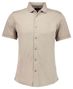 Ragman Soft Knit Easy Care Short Sleeve Solid Color Shirt Beige