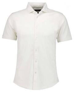 Ragman Soft Knit Easy Care Short Sleeve Solid Color Shirt Ecru
