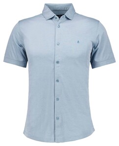 Ragman Soft Knit Easy Care Short Sleeve Solid Color Shirt Mint Blue