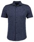 Ragman Soft Knit Fine Polka Dot Pima Cotton Fabric Mix Shirt Marine