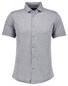 Ragman Soft Knit Fine Polka Dot Pima Cotton Fabric Mix Shirt Silver Grey
