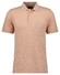 Ragman Soft Knit Fine Stripe Easy Care Polo Abrikoos