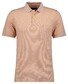 Ragman Soft Knit Fine Stripe Easy Care Polo Abrikoos