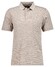 Ragman Soft Knit Fine Stripe Easy Care Polo Beige Melange