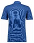 Ragman Soft Knit Fine Stripe Easy Care Polo Blue Melange