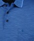 Ragman Soft Knit Fine Stripe Easy Care Polo Blue Melange