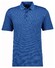 Ragman Soft Knit Fine Stripe Easy Care Polo Blue Melange