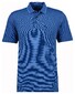 Ragman Soft Knit Fine Stripe Easy Care Polo Blue Melange