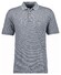 Ragman Soft Knit Fine Stripe Easy Care Polo Grijs Melange