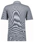 Ragman Soft Knit Fine Stripe Easy Care Polo Grijs Melange