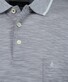 Ragman Soft Knit Fine Stripe Easy Care Polo Grijs Melange