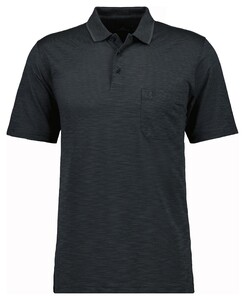 Ragman Soft Knit Fine Stripe Easy Care Polo Leisteen