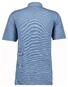 Ragman Soft Knit Fine Stripe Easy Care Polo Licht Blauw