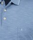 Ragman Soft Knit Fine Stripe Easy Care Polo Licht Blauw