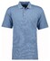 Ragman Soft Knit Fine Stripe Easy Care Polo Licht Blauw