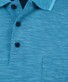 Ragman Soft Knit Fine Stripe Easy Care Polo Water Blue