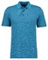 Ragman Soft Knit Fine Stripe Easy Care Polo Water Blue