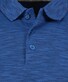 Ragman Soft Knit Fine Stripe Flame Design Polo Blue Melange