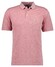 Ragman Soft Knit Fine Stripe Flame Design Polo Bright Red