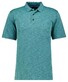 Ragman Soft Knit Fine Stripe Flame Design Polo Emerald