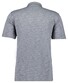 Ragman Soft Knit Fine Stripe Flame Design Polo Grijs Melange