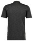 Ragman Soft Knit Fine Stripe Flame Design Polo Leisteen