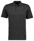Ragman Soft Knit Fine Stripe Flame Design Polo Leisteen