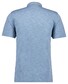 Ragman Soft Knit Fine Stripe Flame Design Polo Licht Blauw