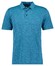 Ragman Soft Knit Fine Stripe Flame Design Polo Water Blue